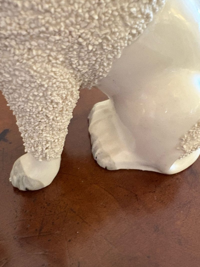 Pair of Antique Victorian Quality Staffordshire Poodles - Image 12